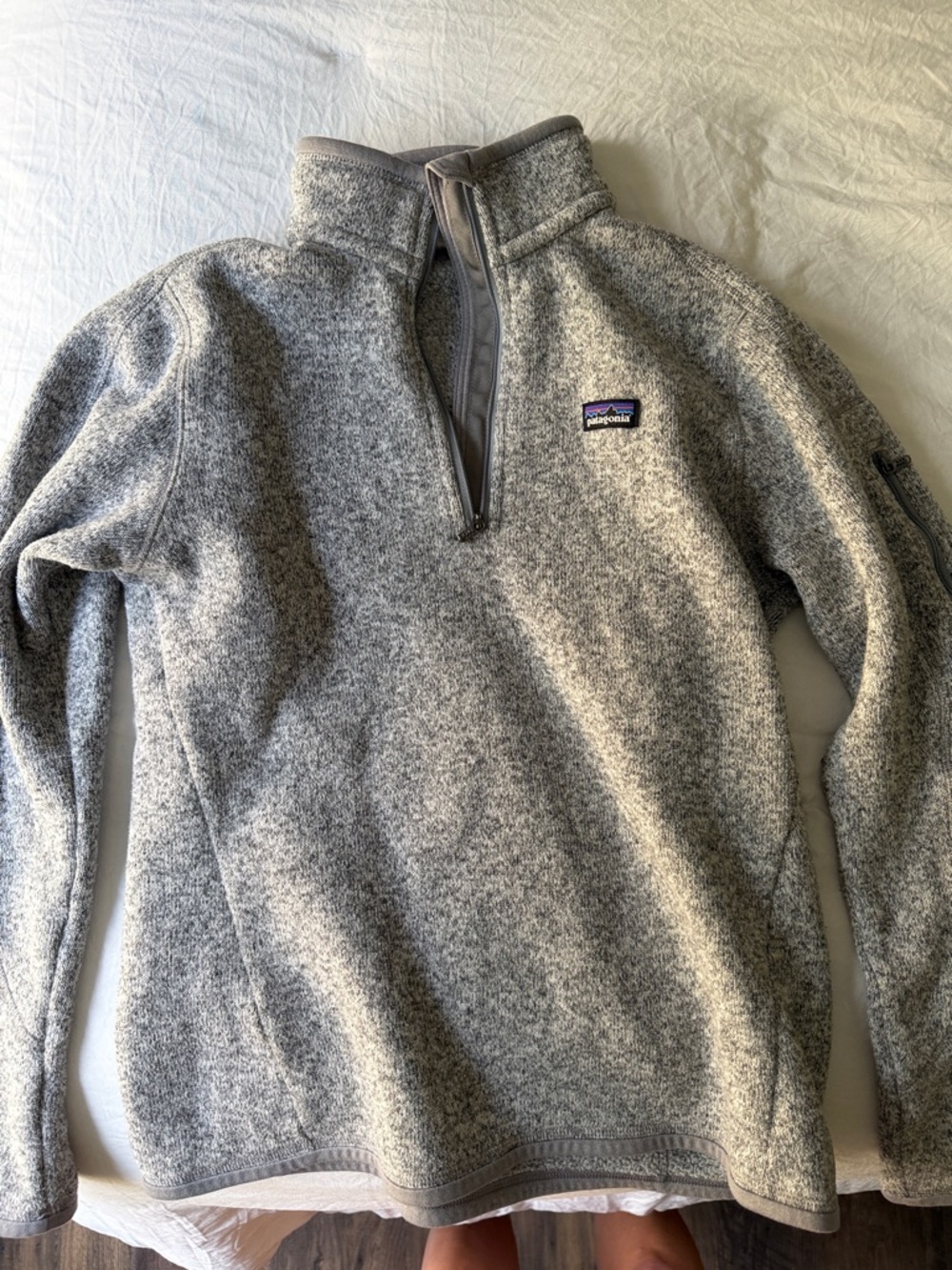 Patagonia Women’s Better Sweater 1/4-Zip Pullover - Birch White SMALL